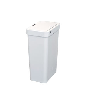 Современное сенсорное мусорное ведро экономичной линии EKO, модель EK6226-50L-WH, вид сбоку