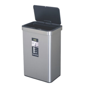 Современное сенсорное мусорное ведро экономичной линии EKO, модель EK9578MMT-70L с открытой крышкой